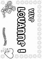 Coloriage Louane Louanne Coloriages Megane Hellokids Colorier Nouveau Prenoms sketch template