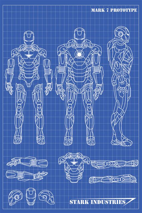 iron man blueprints  nickgonzales  deviantart