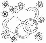Wedding Coloring Pages Rings Ring Printable Valentine Cake Template Sheet Printablee Valentines Templates Sheets Blank sketch template