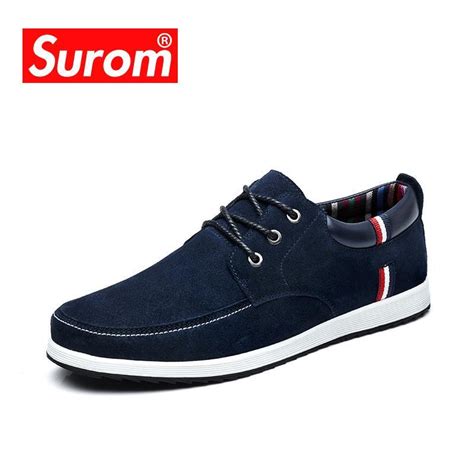 surom mens leather casual shoes casual