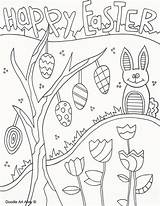 Easter Coloring Pages Happy Doodle Alley Color Getcolorings sketch template