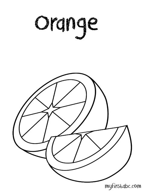 orange coloring image coloring pages