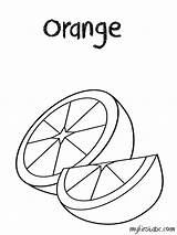 Orange Coloring Pages Sheet Sheets Fruit Color Colouring Worksheets Fruits Drawing Printable Book Kids Pre School Preschool Print Template Children sketch template