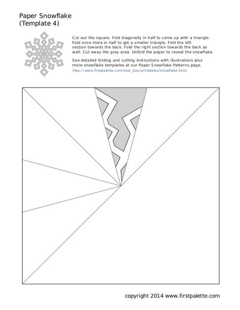 Fold Snowflake Template