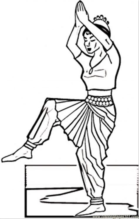 coloring pages indian dance countries india  printable
