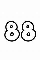 88 Number Bubble Letters Printable sketch template