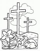 Cross Easter Pages Coloring Drawing Getdrawings sketch template