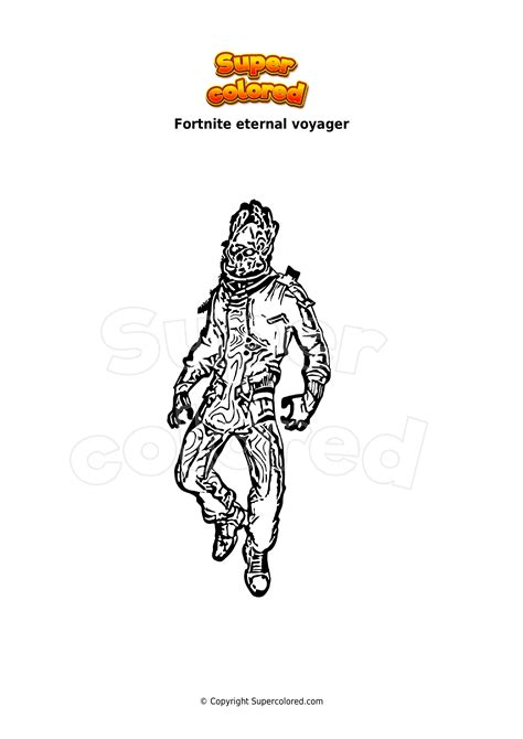 coloring page fortnite eternal voyager supercoloredcom