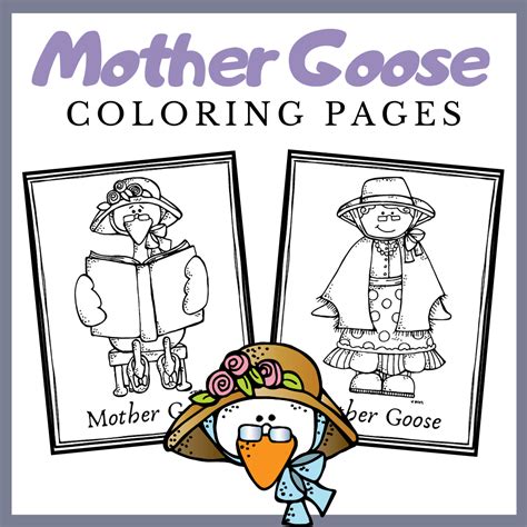 printable mother goose coloring pages  kids