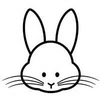 bunny face coloring page  easter bunny face coloring pages