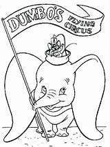 Coloring Dumbo Circus Pages Print Printable Flying sketch template
