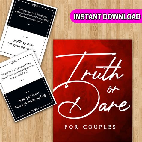 Best Value 70 Truth Or Dare For Couples Pages Naughty Kinky Etsy