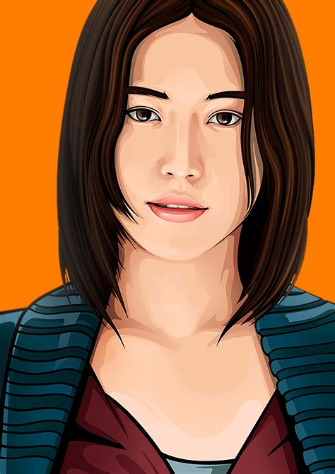 vexel art portrait vector illustration girl  dipa