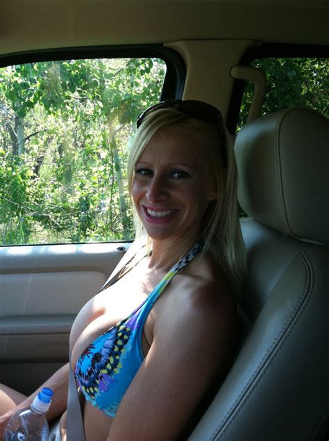 139 a milf wife mom soccer mom in the car cleavage bikini big tits big boobs image uploaded by