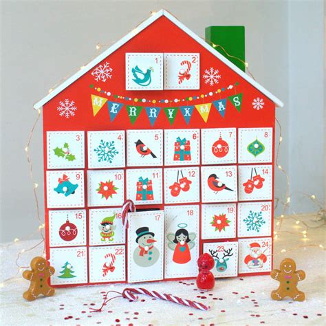 christmas house childrens advent calendar   ella james notonthehighstreetcom