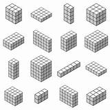 Cube Volume Unit Clipart Set Bundle Subject sketch template