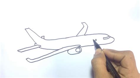 menggambar pesawat   draw  plane youtube