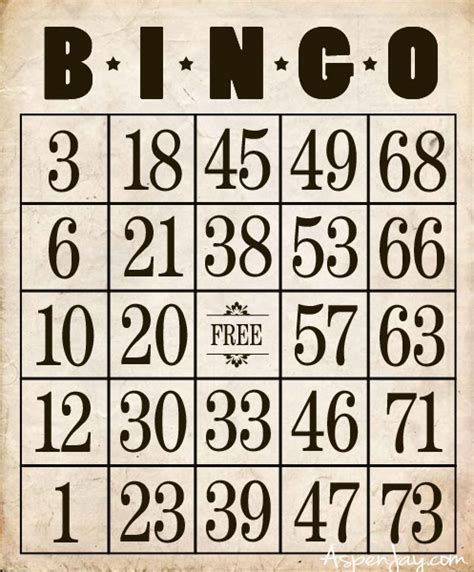 printable bingo cards aspen jay