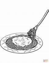 Spaghetti Colorare Macaroni Italiensk Tegninger Disegni Bambini Kategorier sketch template