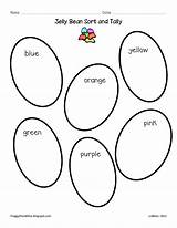Jelly Bean Beans Coloring Preschool Clipart Easter Printable Worksheets Clip Pages Sorting Worksheet Sort Color Background Crafts Music Worksheeto Math sketch template