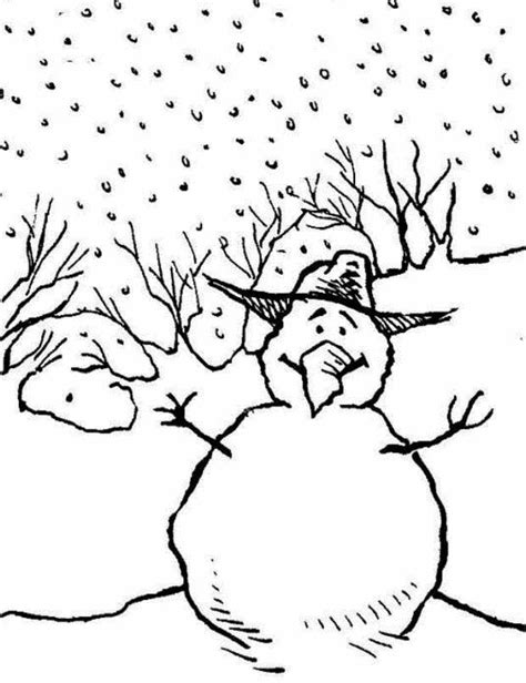funny snowman  winter coloring page winter coloring pages winter