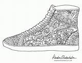 Coloring Pages Shoe Shoes Adults Colouring Adult Kendra Doodles Print Birds Printable Sheets Color Pattern Book Doodle Kids Template Books sketch template
