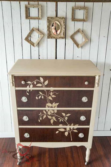 stenciled wood dresser designed decor