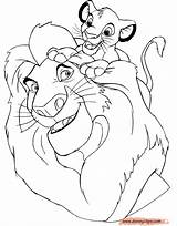 Simba Lion King Coloring Mufasa Pages Disney Drawing Printable Book Disneyclips Template Sheets Drawings Nala Sarabi Rafiki Choose Board Getdrawings sketch template