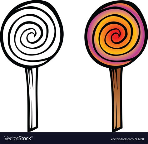 lollipop coloring book royalty  vector image