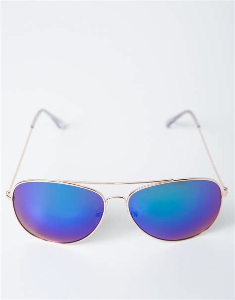 Mirrored Aviator Sunglasses Aviator Sunglasses Womens Sunglasses