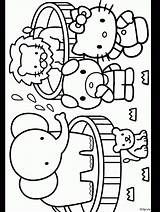 Coloring Pages Sanrio Kitty Hello Popular High sketch template