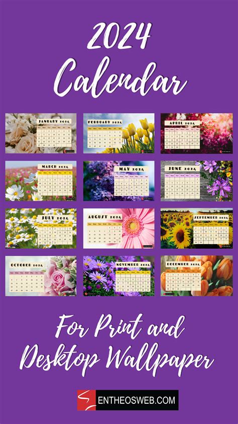 flowers  calendar printable desktop wallpaper entheosweb