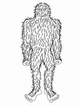 Coloring Bigfoot Dibujos Sasquatch sketch template
