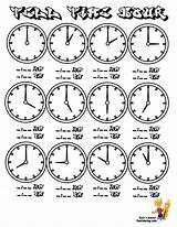 Clock Pages Coloring Face Hour Kids Learning Time Color Clocks Hours Telling Learn Bold Yescoloring Coloringpagesonly Print Worksheets Steampunk Wall sketch template