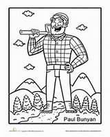 Paul Bunyan Coloring Pages Lumberjack Tall Tales Sheets Worksheets Tale Activities Printable Worksheet Davy Crockett Drawing Color Rhymes Nursery Education sketch template