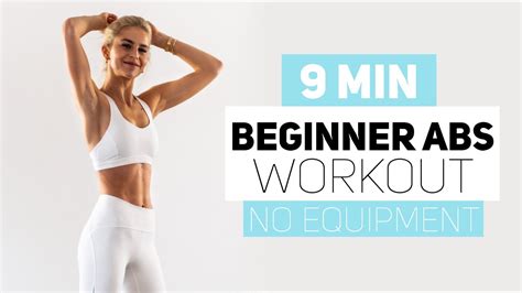 minutes beginner abs workout  equipment caro daur daurpower youtube