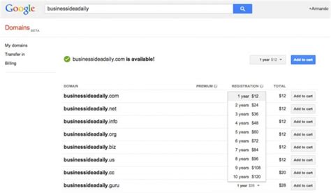 googles domain registration service   small businesses
