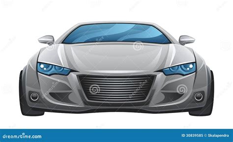 car front stock vector illustration  automobile headlight