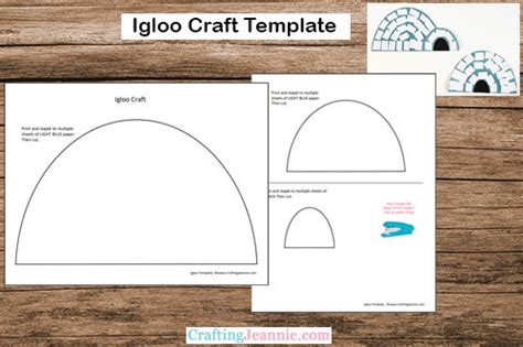 igloo craft  template crafting jeannie