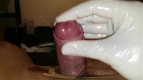 slow handjob with latex gloves and urethral sounding xhamster