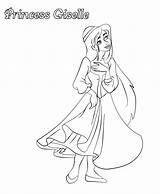 Giselle Coloring Pages Getcolorings Disney Princess Print sketch template