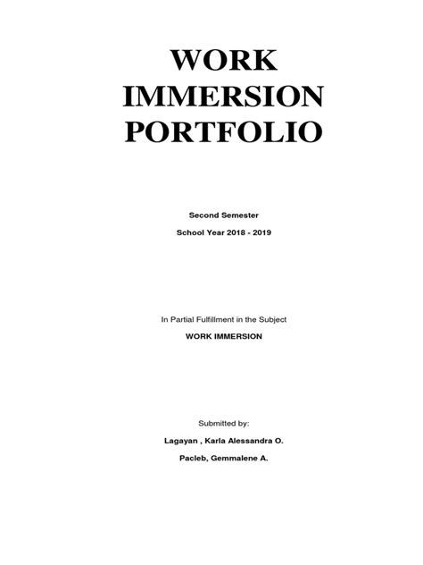 work immersion portfoliodocx