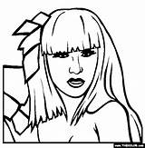 Coloring Lady Gaga Pages Popular Color sketch template