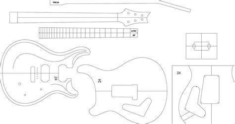 guitar template amazoncom