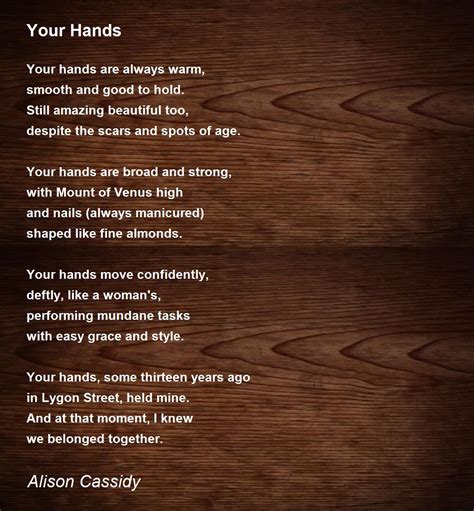 hands  hands poem  alison cassidy