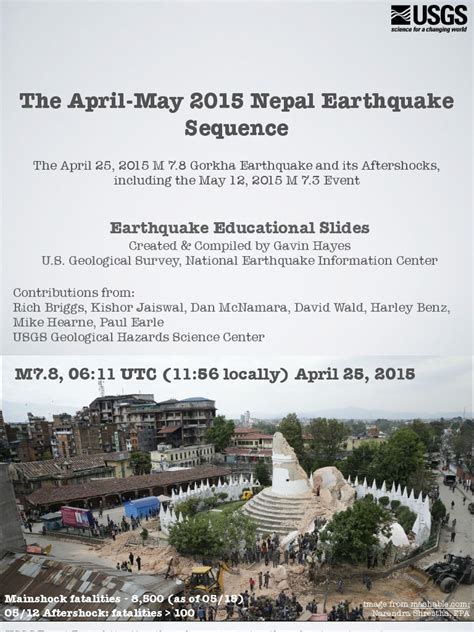 The 2015 Nepal Earthquake Sequence Analysis Of The M7 8 April 25th