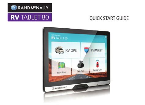 rand mcnally rv tablet  quick start manual   manualslib