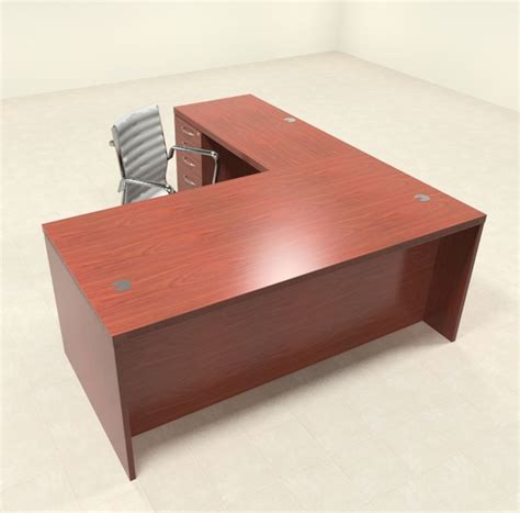 3pc Modern Contemporary L Shaped Executive Office Desk Set Ro Abd L5