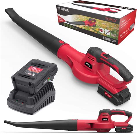 topex  max cordless leaf blower ah battery fast charger included kmh amazoncomau