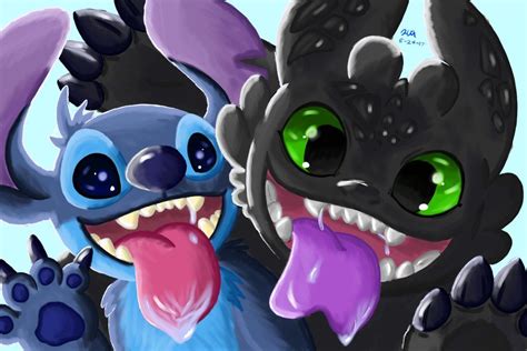 stitch  toothless wallpapers